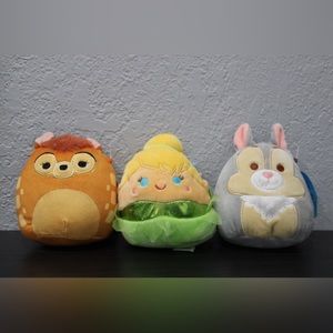 NWT Tinker Bell, Thumper and Bambi Set squishmallow